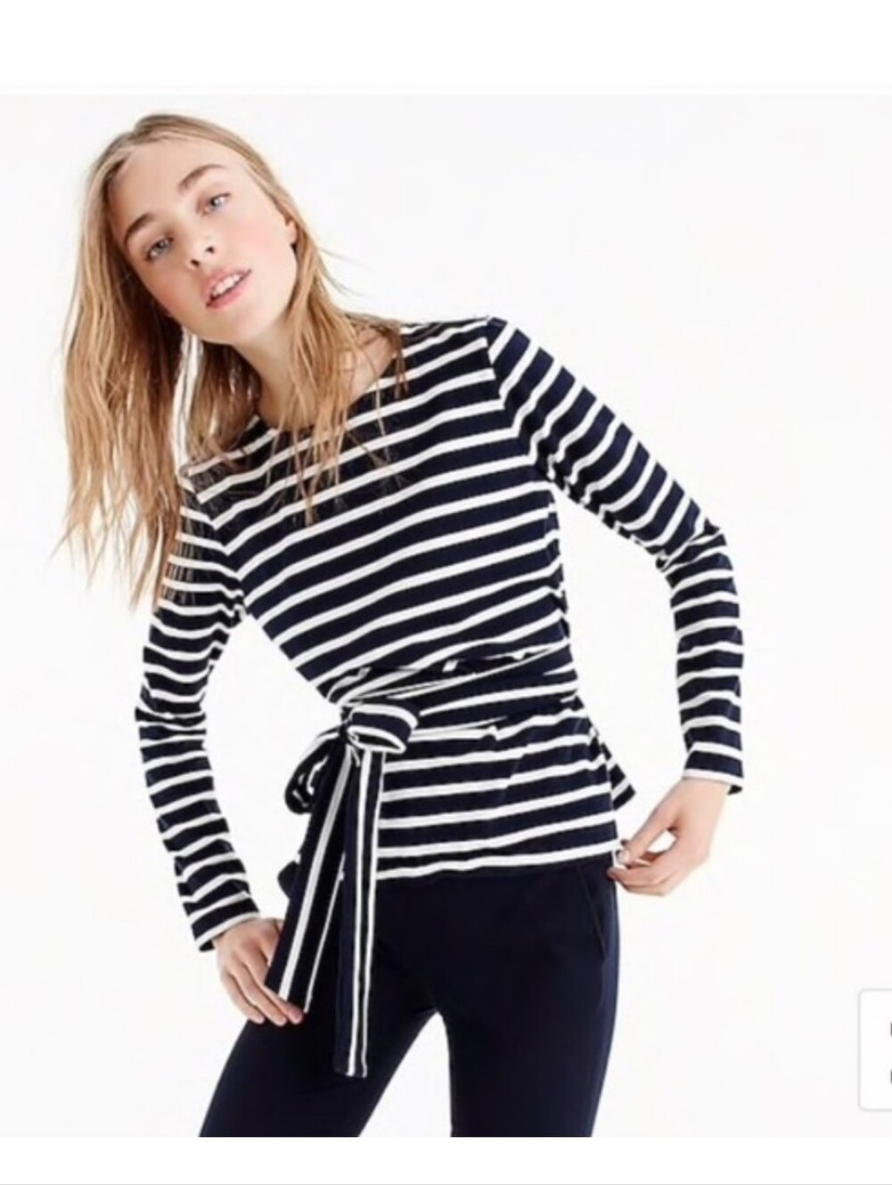 J.Crew Striped Tie, Opened Back Shirt
